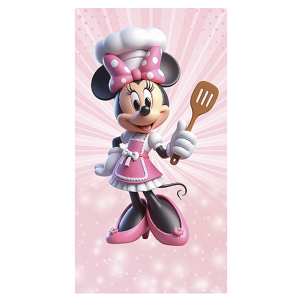 Capa Mini Faixa Lateral Sublimado - Minnie Confeiteira