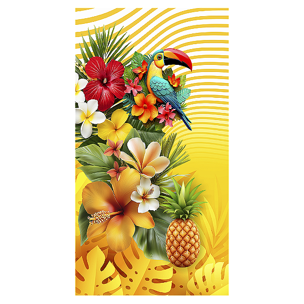 Capa Mini Faixa Lateral Sublimado - Tropical Floral