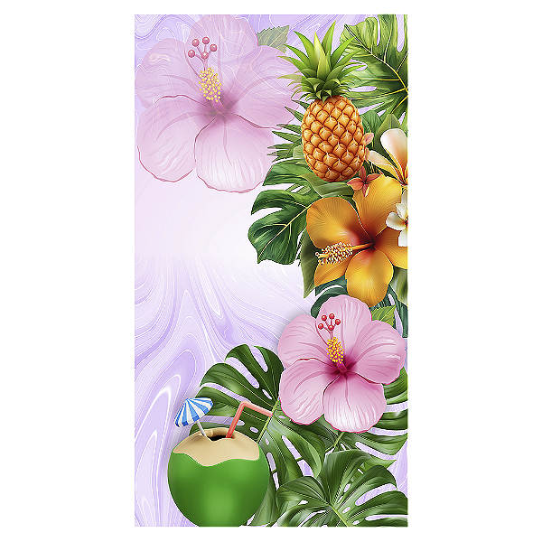 Capa Mini Faixa Lateral Sublimado - Tropical Floral