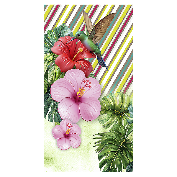 Capa Mini Faixa Lateral Sublimado - Tropical Floral