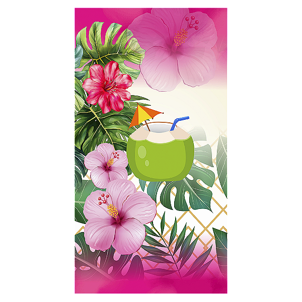 Capa Mini Faixa Lateral Sublimado - Tropical Floral