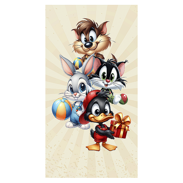 Capa Mini Faixa Lateral Sublimado - Looney Tunes