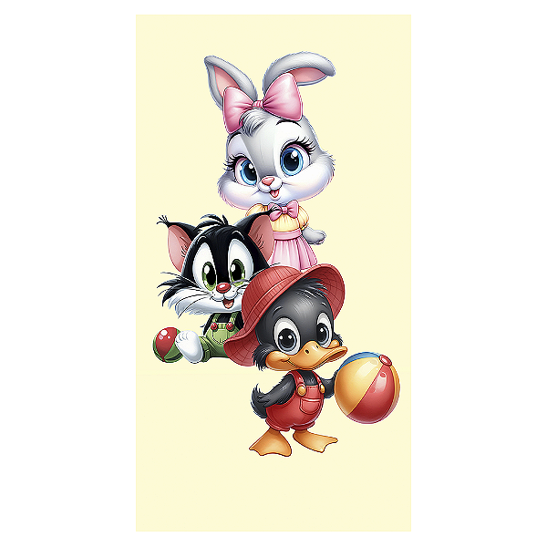Capa Mini Faixa Lateral Sublimado - Looney Tunes