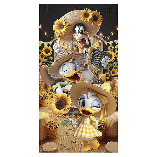 Capa Mini Faixa Lateral Sublimado - Minnie