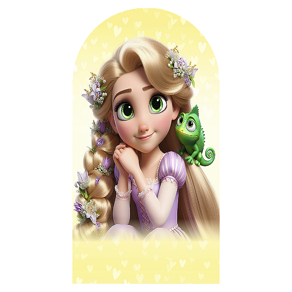 Capa Mini Faixa Lateral Sublimado - Rapunzel