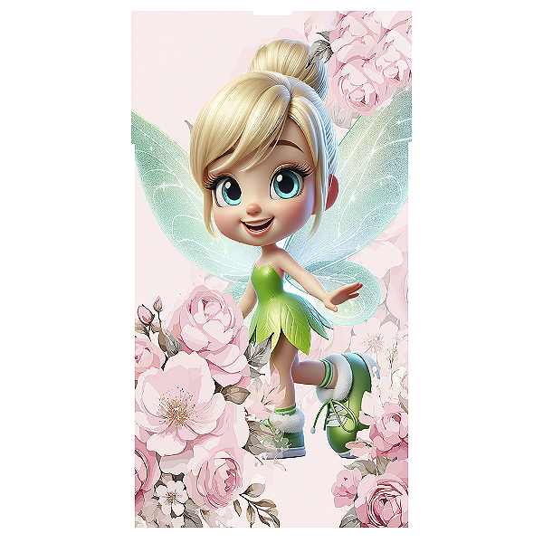 Capa Mini Faixa Lateral Sublimado - Sininho Tinkerbell