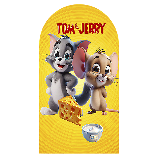 Capa Mini Faixa Lateral Sublimado - Tom E Jerry
