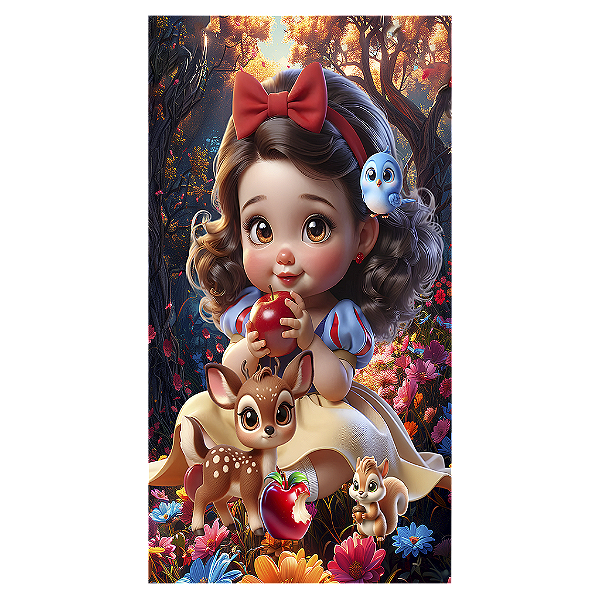 Capa Mini Faixa Lateral Sublimado - Branca de Neve