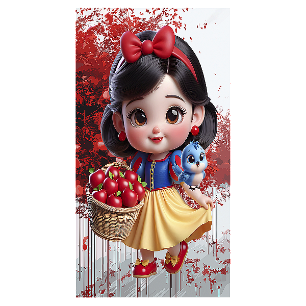Capa Mini Faixa Lateral Sublimado - Branca de Neve