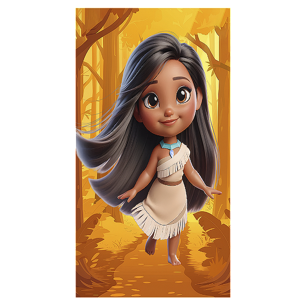 Capa Mini Faixa Lateral Sublimado - Pocahontas