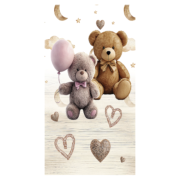 Capa Mini Faixa Lateral Sublimado - Urso Revelação