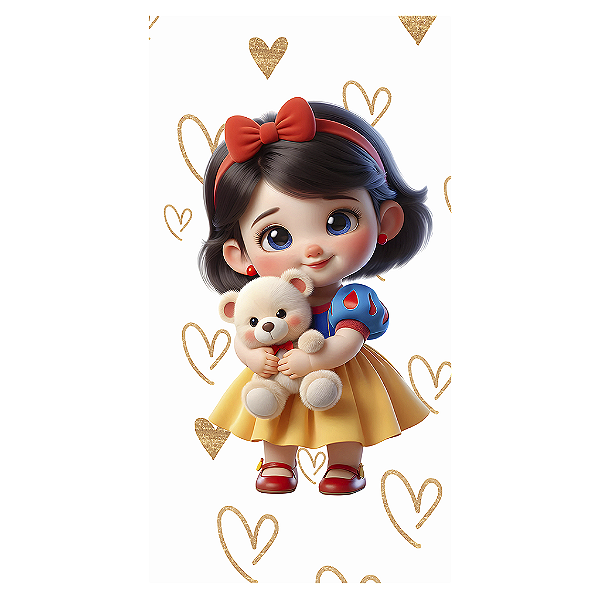 Capa Mini Faixa Lateral Sublimado - Branca de Neve