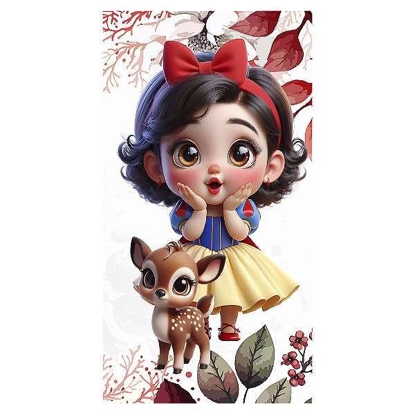 Capa Mini Faixa Lateral Sublimado - Branca de Neve