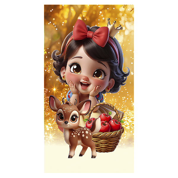 Capa Mini Faixa Lateral Sublimado - Branca de Neve