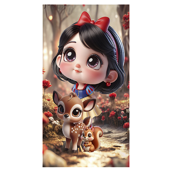 Capa Mini Faixa Lateral Sublimado - Branca de Neve
