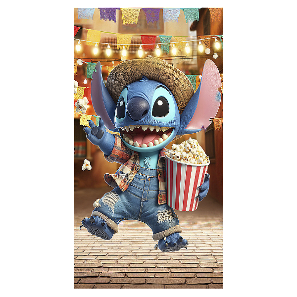 Capa Mini Faixa Lateral Sublimado - Lilo Stitch Festa Junina