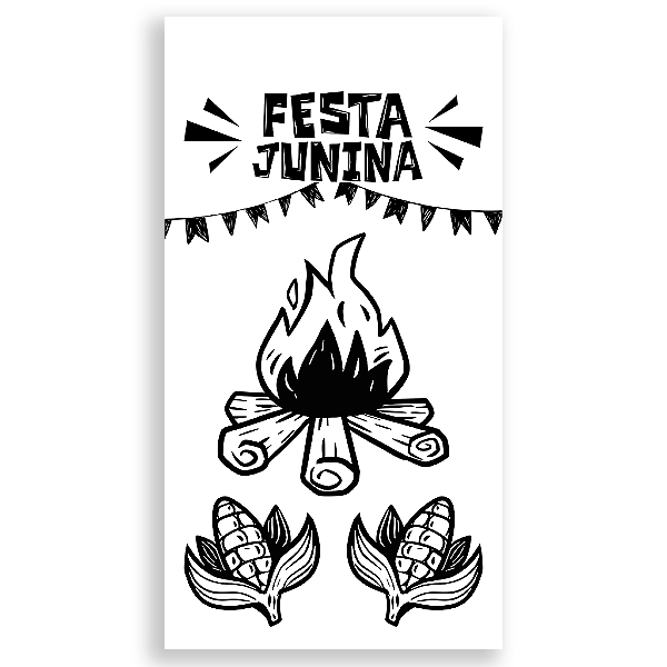 Capa Mini Faixa Lateral Sublimado - Festa Junina