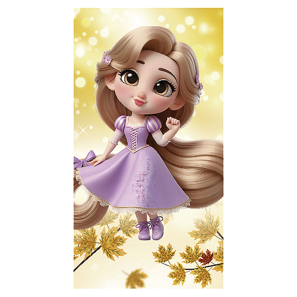 Capa Mini Faixa Lateral Sublimado - Rapunzel