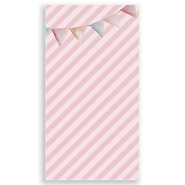 Capa Mini Faixa Lateral Sublimado - Fundo Listras Animais Bosque Rosa