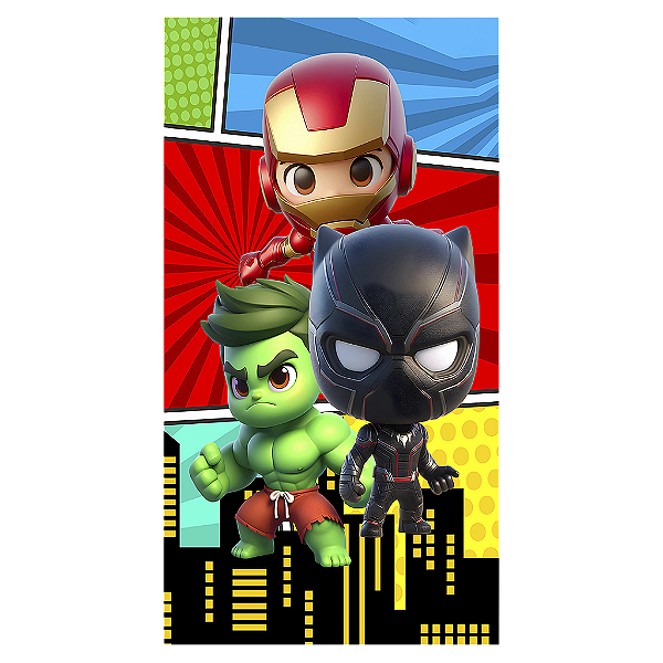 Capa Mini Faixa Lateral Sublimado - Herois Vingadores