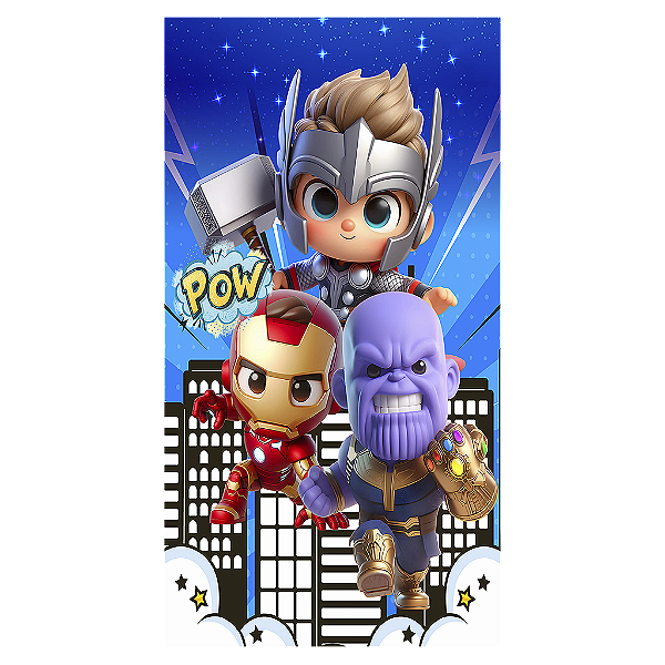 Capa Mini Faixa Lateral Sublimado - Herois Vingadores