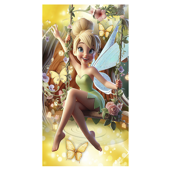 Capa Mini Faixa Lateral Sublimado - Sininho Tinkerbell