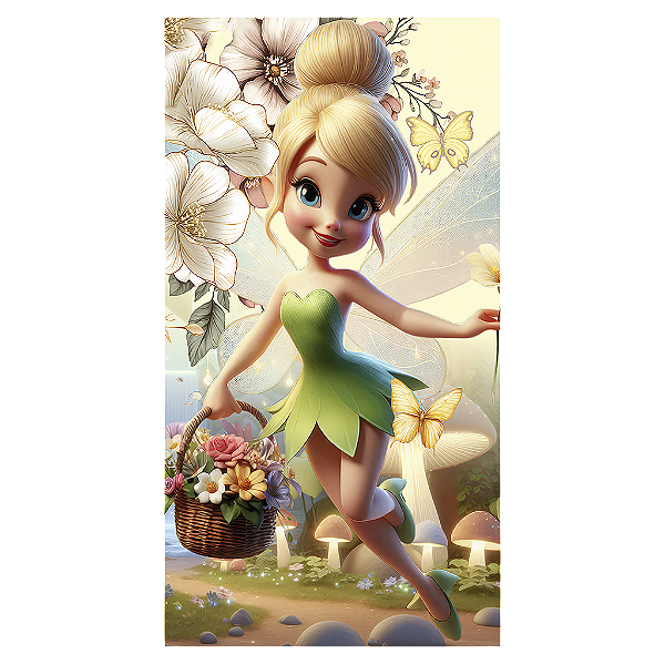 Capa Mini Faixa Lateral Sublimado - Sininho Tinkerbell