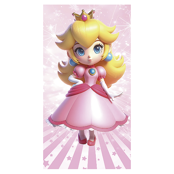 Capa Mini Faixa Lateral Sublimado - Princesa Peach Super Mario
