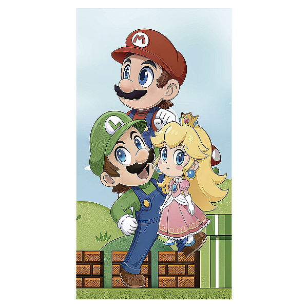 Capa Mini Faixa Lateral Sublimado - Super Mario