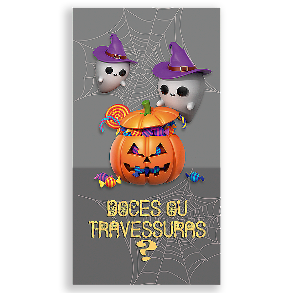 Capa Mini Faixa Lateral Sublimado - Dia das Bruxas Halloween