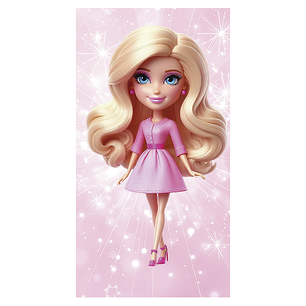 Capa Mini Faixa Lateral Sublimado - Barbie