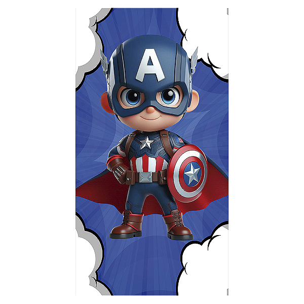 Capa Mini Faixa Lateral Sublimado - Capitão América