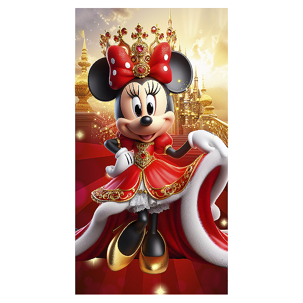 Capa Mini Faixa Lateral Sublimado - Minnie