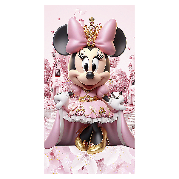 Capa Mini Faixa Lateral Sublimado - Minnie