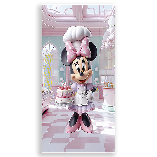 Capa Mini Faixa Lateral Sublimado - Confeitaria Minnie