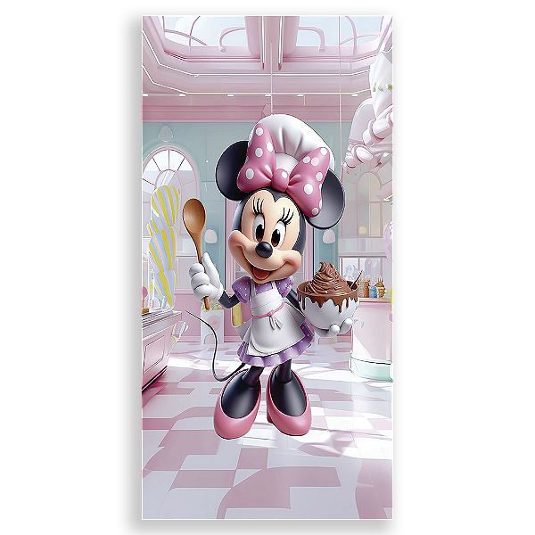 Capa Mini Faixa Lateral Sublimado - Confeitaria Minnie