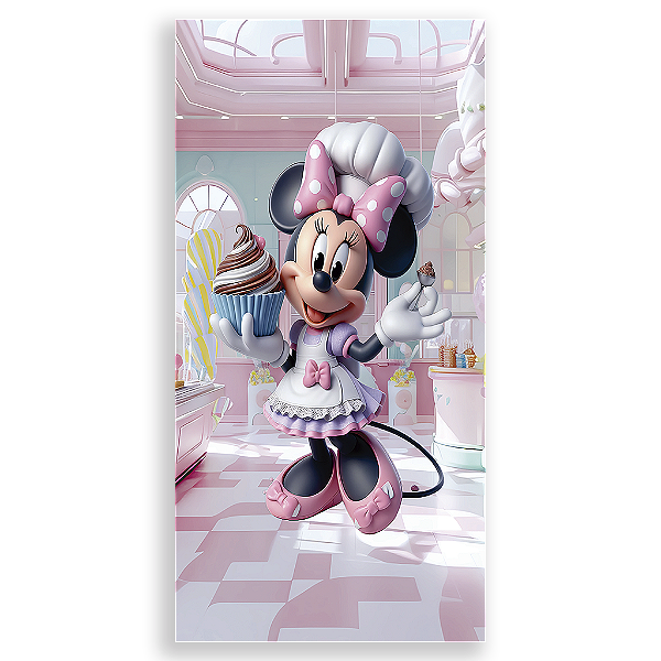 Capa Mini Faixa Lateral Sublimado - Confeitaria Minnie