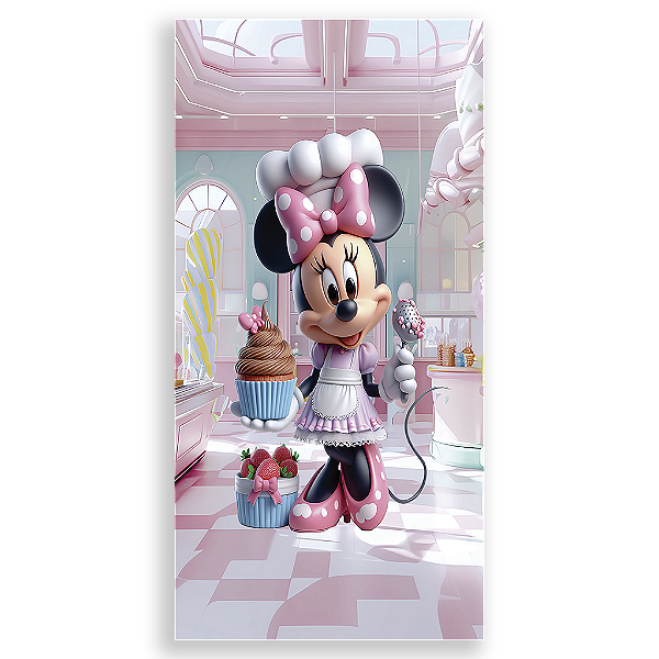 Capa Mini Faixa Lateral Sublimado - Confeitaria Minnie