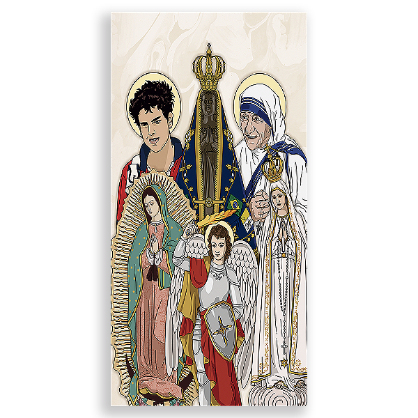 Capa Mini Faixa Lateral Sublimado - Religioso Santos