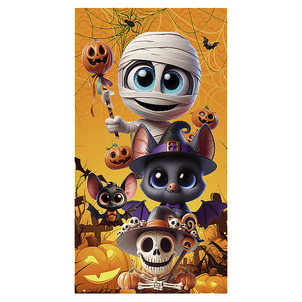 Capa Mini Faixa Lateral Sublimado - Dia Das Bruxas Halloween