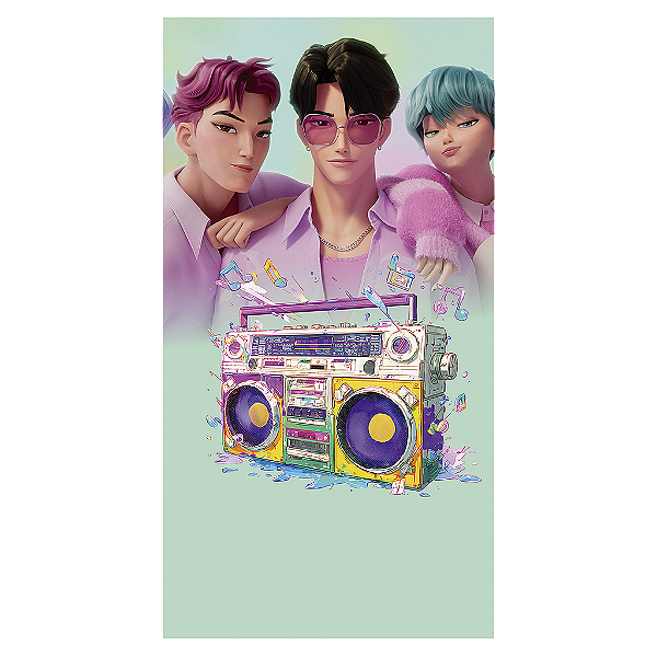 Capa Mini Faixa Lateral Sublimado - Guerreiras do K Pop