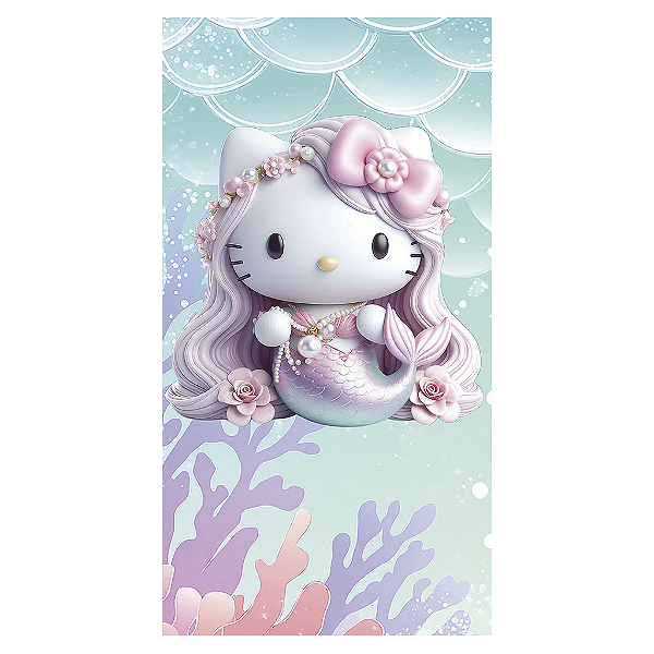 Capa Mini Faixa Lateral Sublimado - Hello Kitty