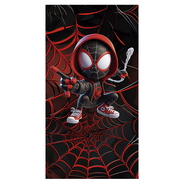 Capa Mini Faixa Lateral Sublimado - Homem Aranha Miles Morales