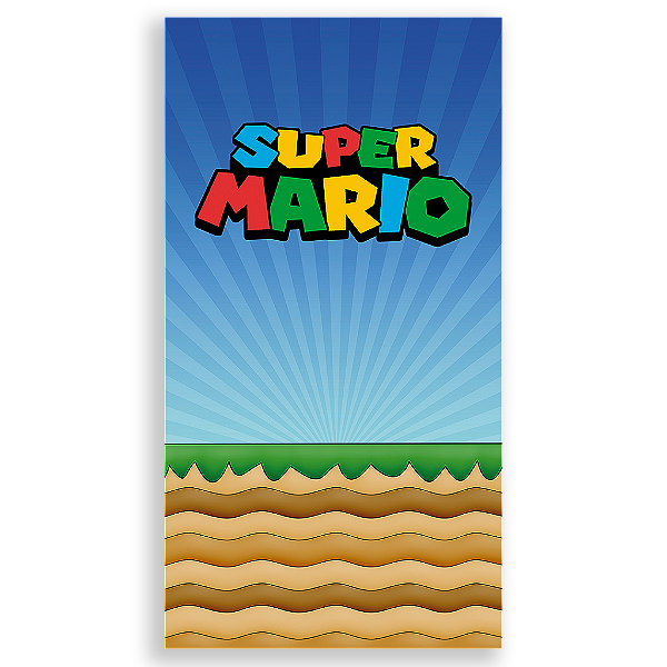 Capa Mini Faixa Lateral Sublimado - Super Mario