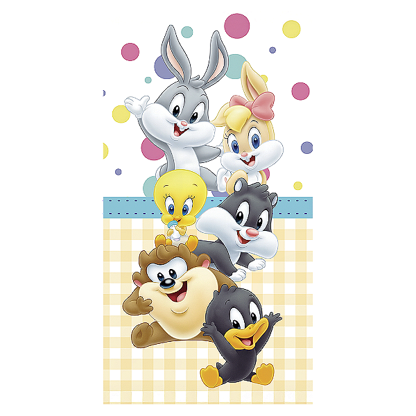 Capa Mini Faixa Lateral Sublimado - Baby Looney Tunes
