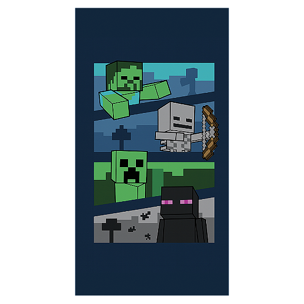 Capa Mini Faixa Lateral Sublimado - Minecraft