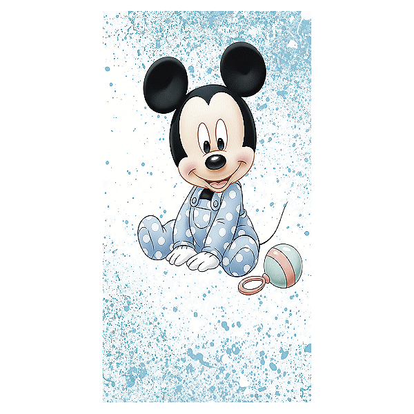 Capa Mini Faixa Lateral Sublimado - Mickey Baby Azul