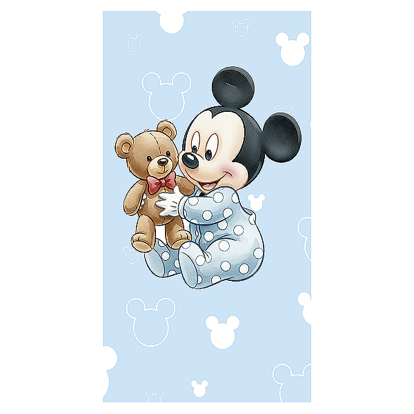 Capa Mini Faixa Lateral Sublimado - Mickey Baby Azul