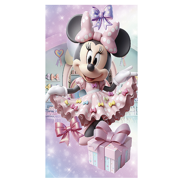 Capa Mini Faixa Lateral Sublimado - Minnie Rosa