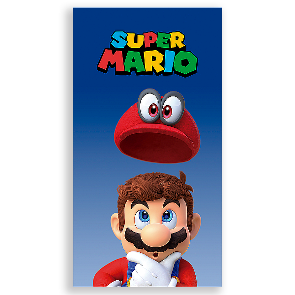 Capa Mini Faixa Lateral Sublimado - Super Mario